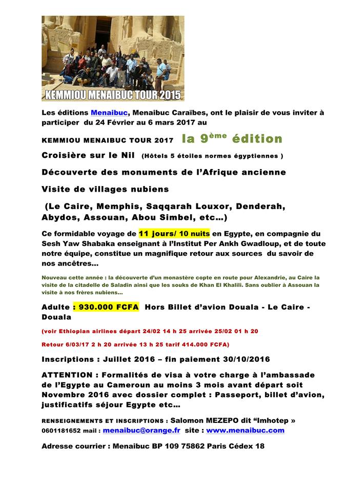 Inscrition Kemmiou Tour Afrique